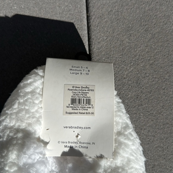 Vera Bradley Slippers Cozy Fleece Polar Bears - Picture 3 of 3